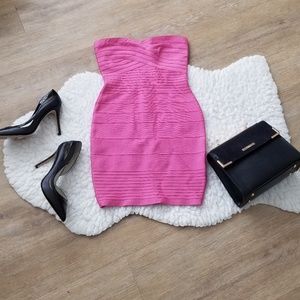 Pink bandage dress